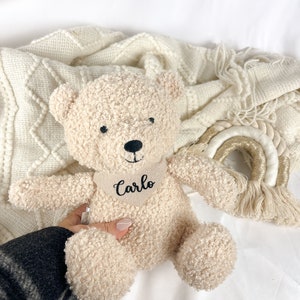 Personalisierter Geschenk Geburt, Kuscheliger Teddybär, Kind Geburtstag Kuscheltier Bär, Stofftier, Schmusebär, Taufe, Mädchen Junge, Vilive Bild 3