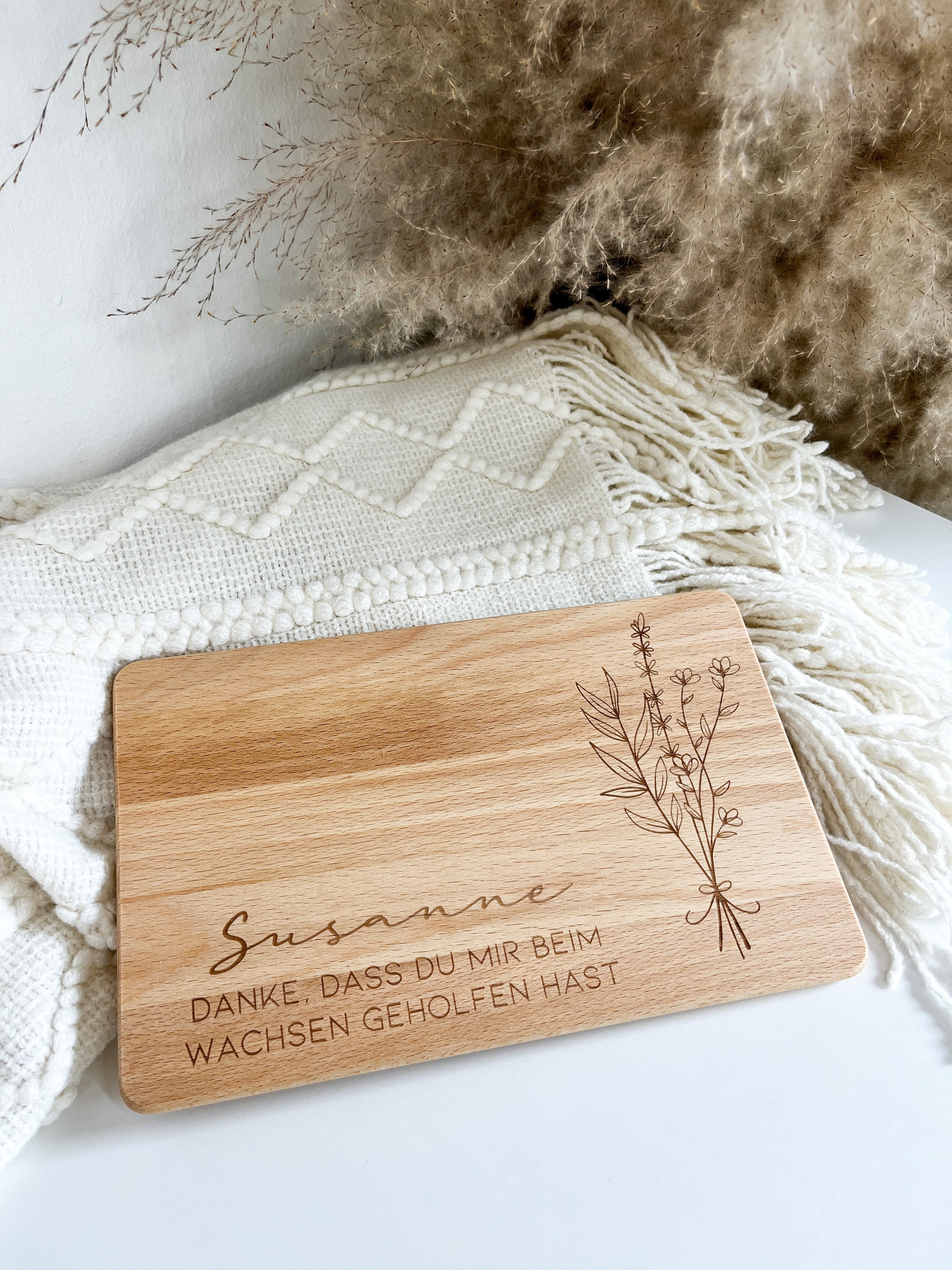Frühstücksbrett Mit Gravur 'Liebe Mama, Danke Für...' – Hochwertiges Ahornholz, Geschenk Für Muttertag