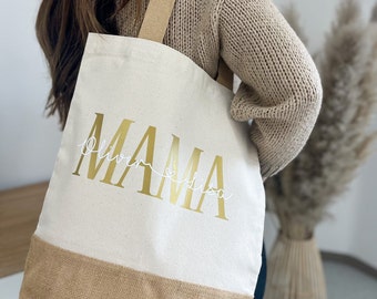 Personalisierte Tasche | Mama | Freundin | Geburt | Geschenkidee | Jute Tasche | Strand Tasche | Geburtstag | Oma | Geburtstag | Vilive