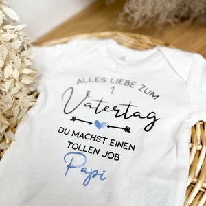 Baby Body Erster Vatertag Vater Sohn Vatertagsgeschenk Papa Geschenk Bodysuit Erster Vatertag Baby Outfit Vater Tochter Baby Bild 4