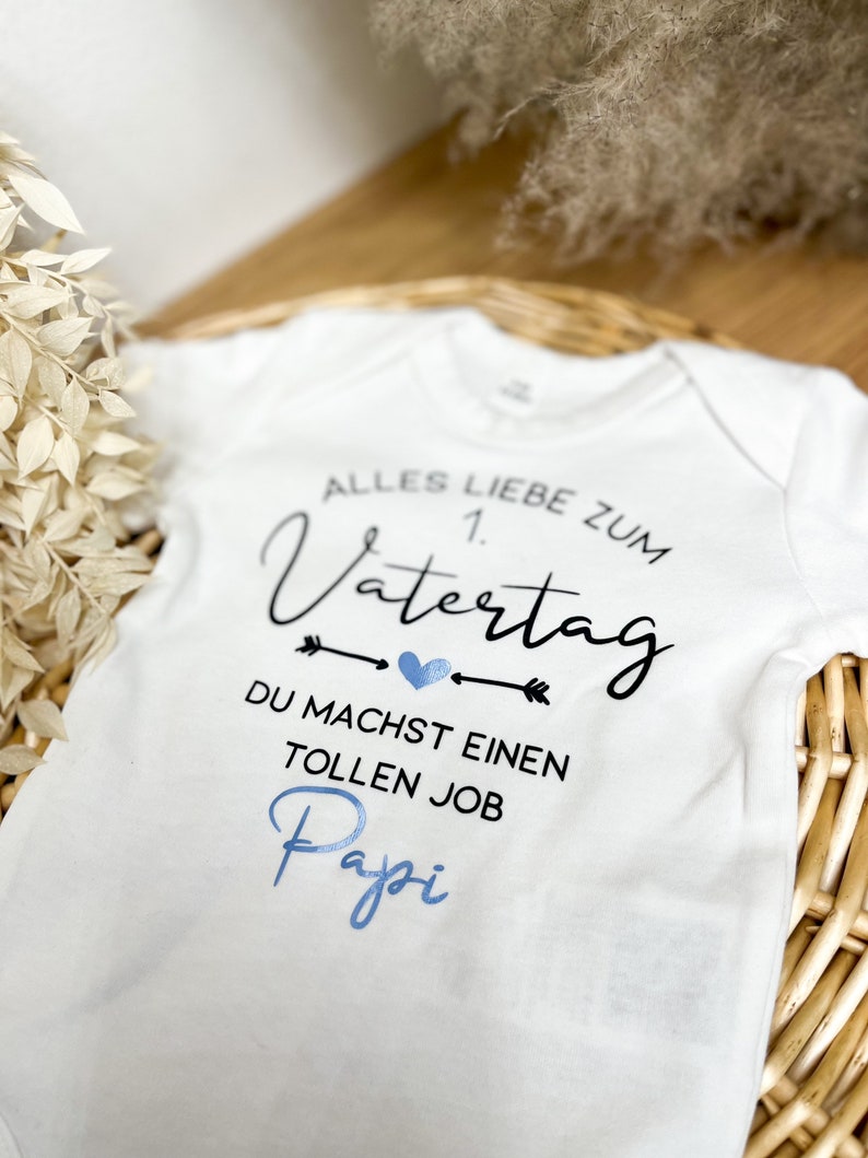 Baby Body Erster Vatertag Vater Sohn Vatertagsgeschenk Papa Geschenk Bodysuit Erster Vatertag Baby Outfit Vater Tochter Baby Bild 4