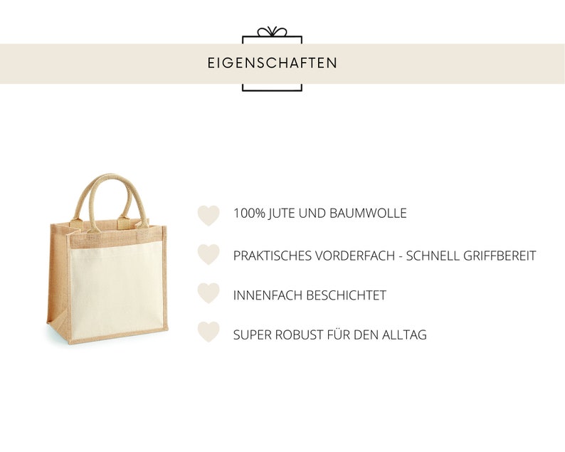 Personalisierte Jute Tasche Braut JGA Hochzeit Bild 6