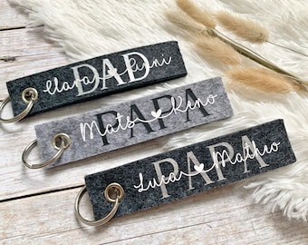 Personalized felt keychain/Father's Day gift | Mom / Dad / Gift / Gift idea / Personalized gift