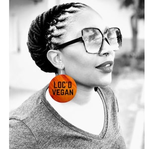 Locd vegan earrings, locs earrings, LOC jewelry, dreads, natural hair, loctician, locd, locs are dope, wood earrings, melanin