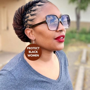Protect black women earrings