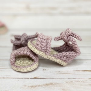 Crochet Baby Shoes, Baby Sandals, New Baby Gift image 1
