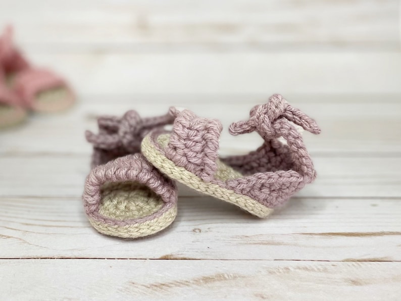 Crochet Baby Shoes, Baby Sandals, New Baby Gift image 1