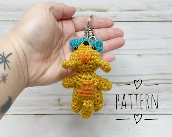 Pattern -  Crochet Cat Keychain Pattern with Video Tutorial