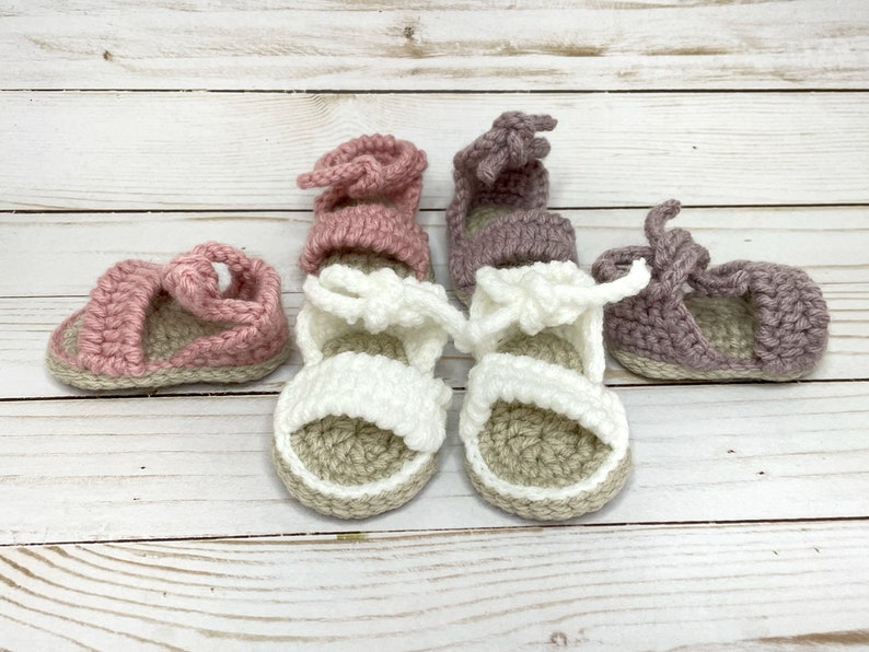 Crochet Baby Shoes, Baby Sandals, New Baby Gift image 2