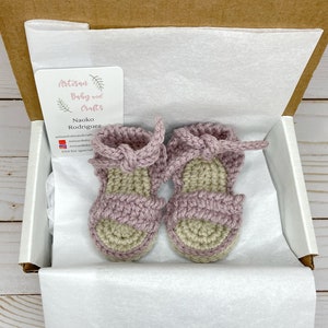 Crochet Baby Shoes, Baby Sandals, New Baby Gift image 6