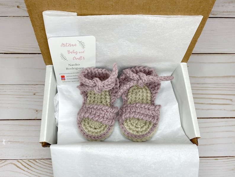 Crochet Baby Shoes, Baby Sandals, New Baby Gift image 6