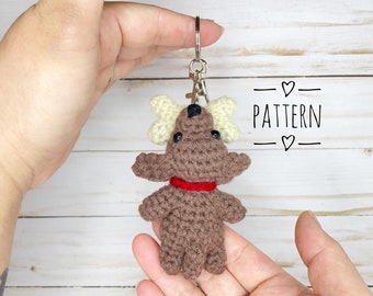 Crochet Dog Keychain Pattern with Video Tutorial (PDF Pattern)