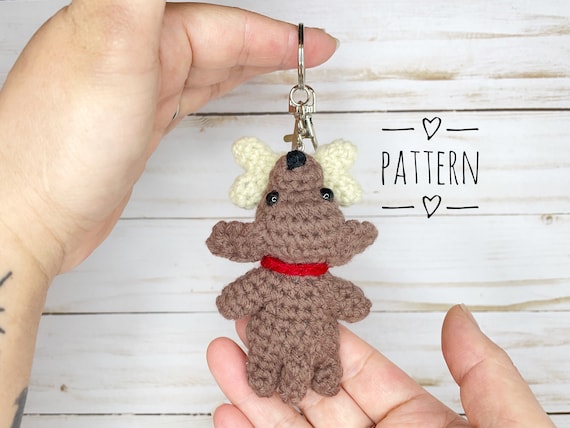 Crochet Dog Keychain Pattern with Video Tutorial (PDF Pattern)