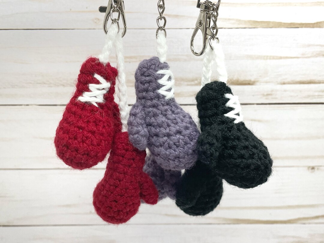 Crochet Boxing Gloves Boxing Glove Keychain Etsy