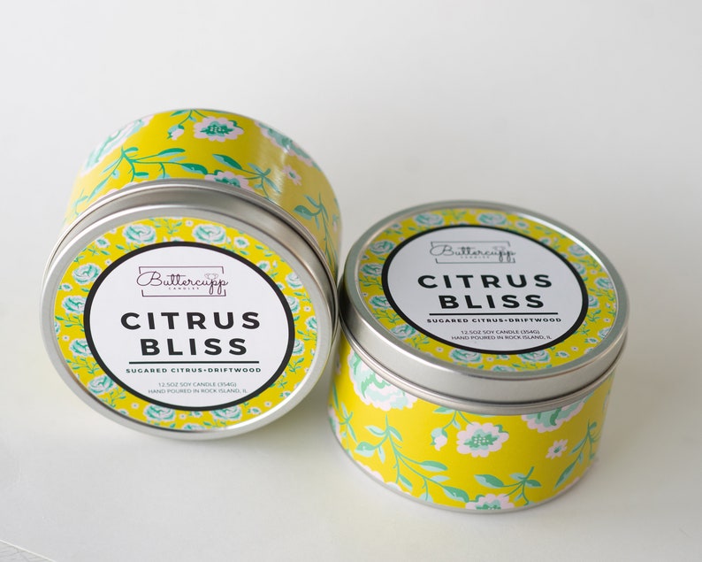 Citrus Bliss Highly Scented Soy Candles and Melt Etsy