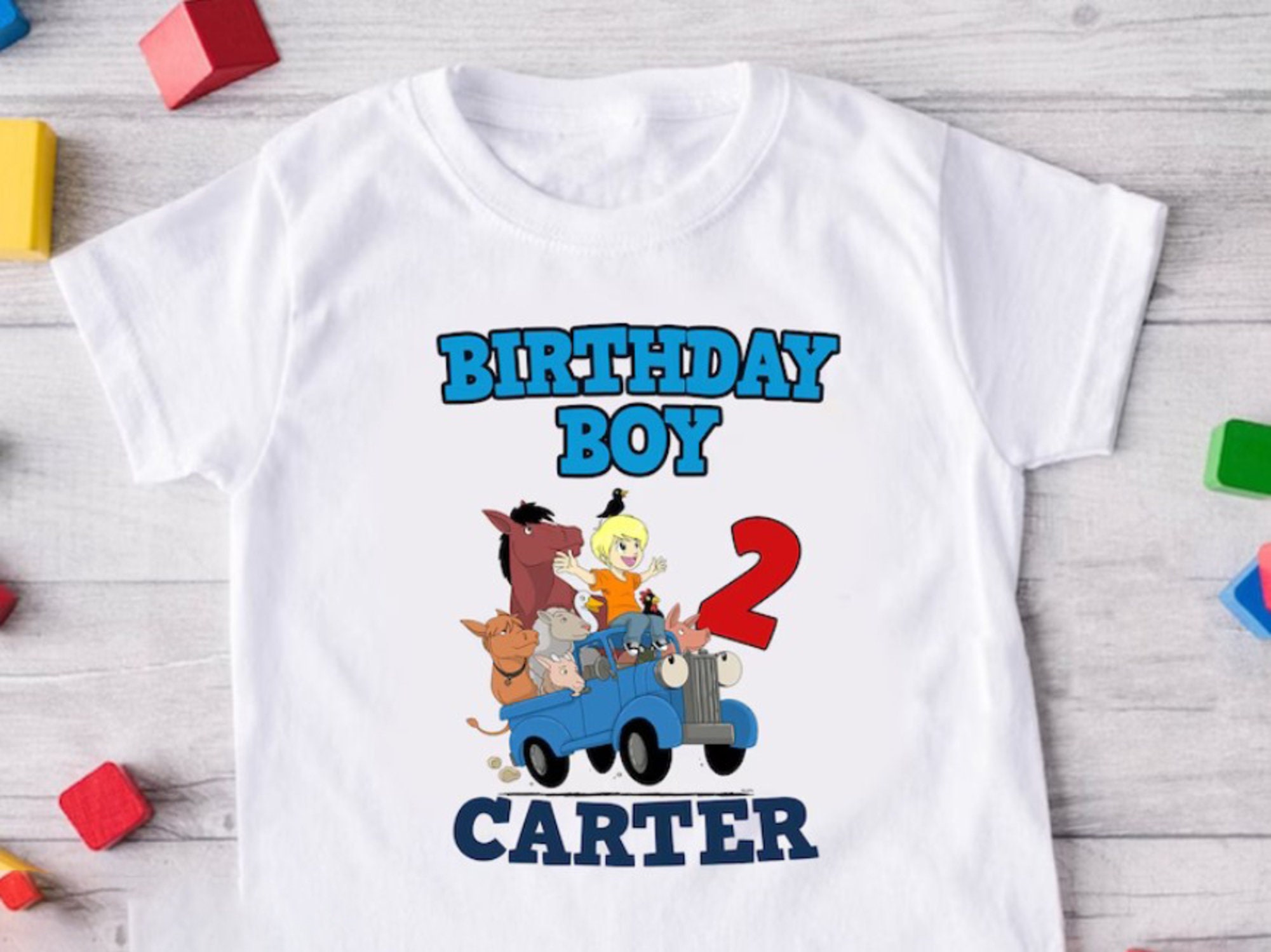 pick up truck blue pickup bday vintage truck boy's birthday shirt navy and green Little truck Birthday Blue truck shirt Kleding Jongenskleding Tops & T-shirts Truck Party 