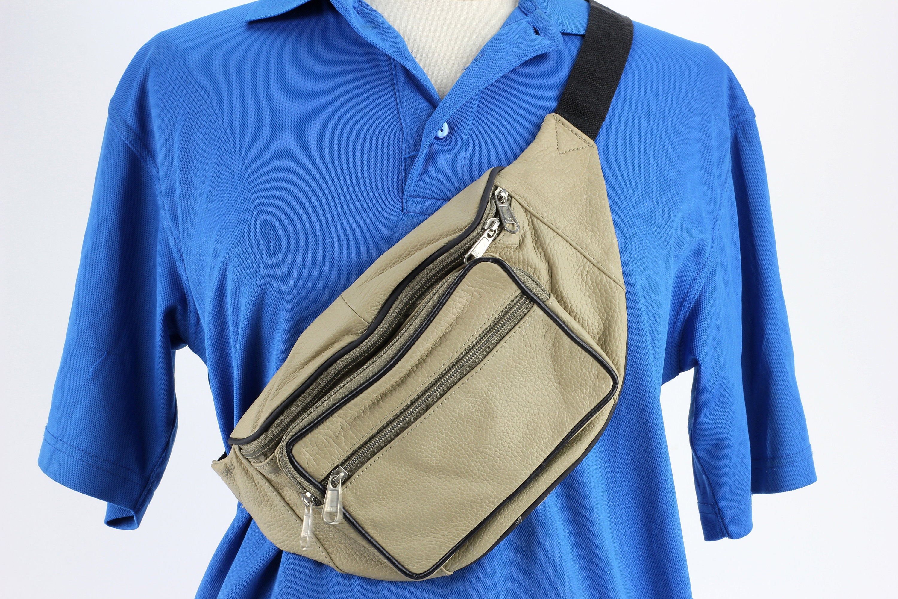 Leather Fanny Pack Large waist pack Waist Pouch Travel Bag Etsy