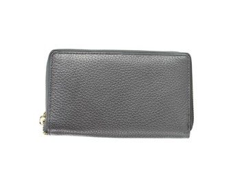 Rivet and Burr Minimalist Leather Ladies Zip Around Wallet