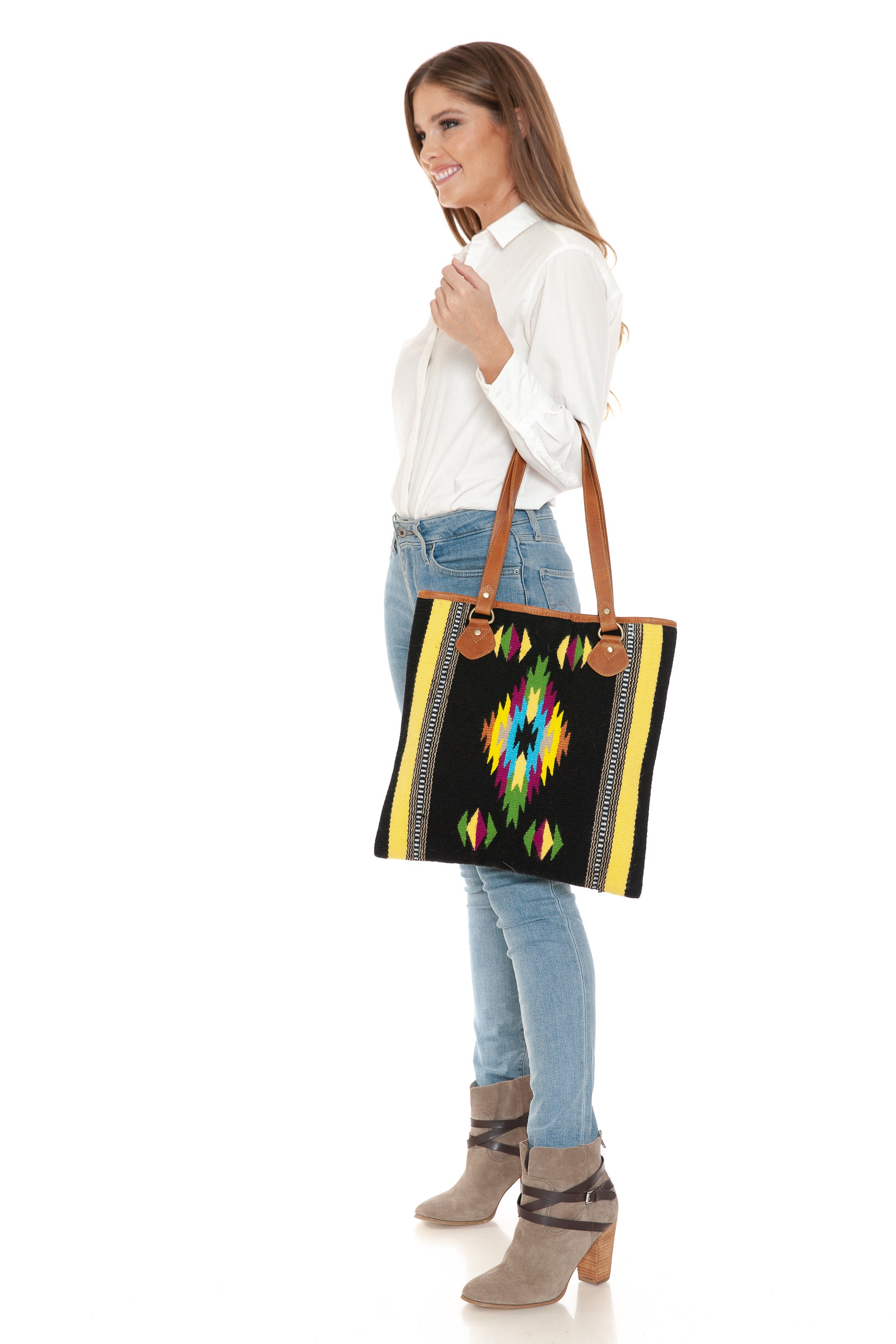 Southwestern Style Tote Bag Colorful Blanket Bag Modern - Etsy