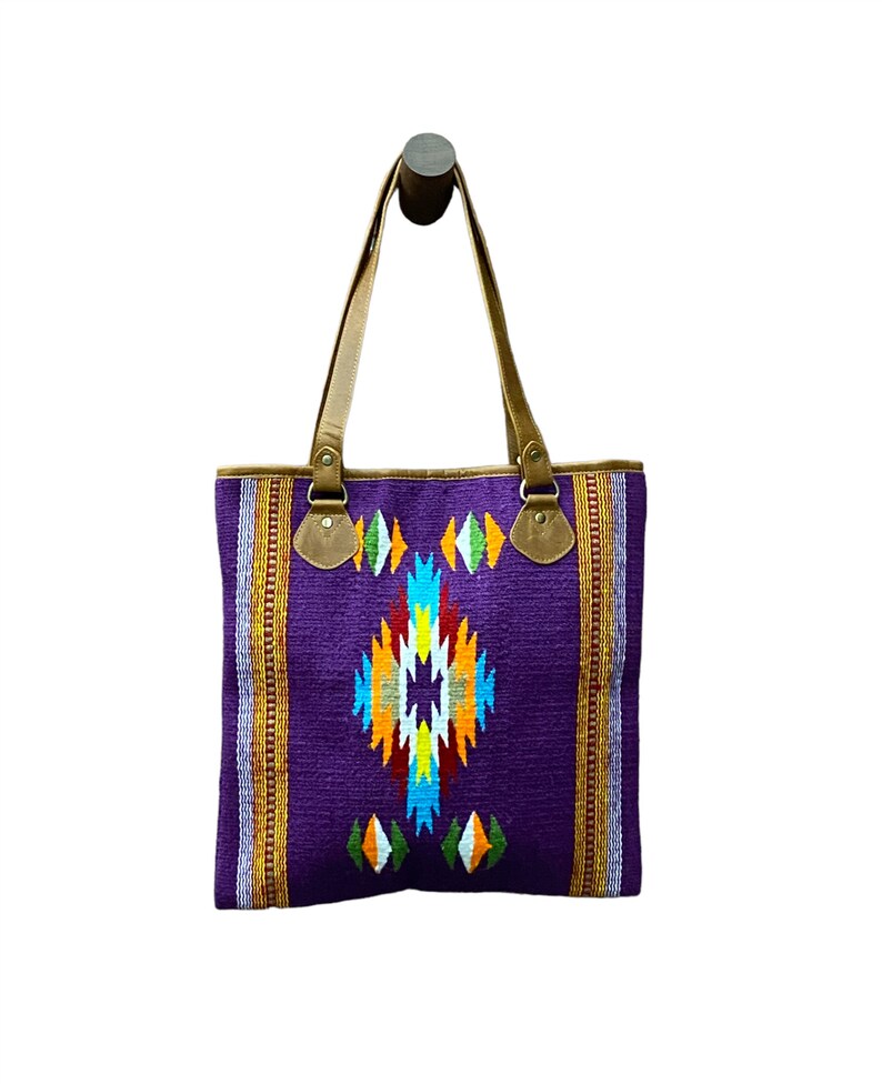 Southwestern Style Tote Bag Colorful Blanket Bag Modern Etsy