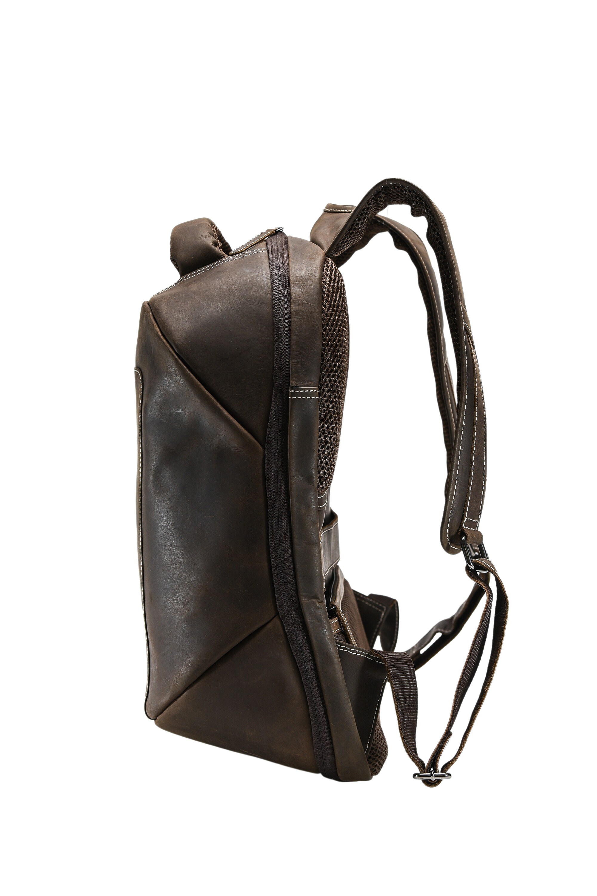 Distressed Brown Leather Backpack Hunter Leather Bag Etsy