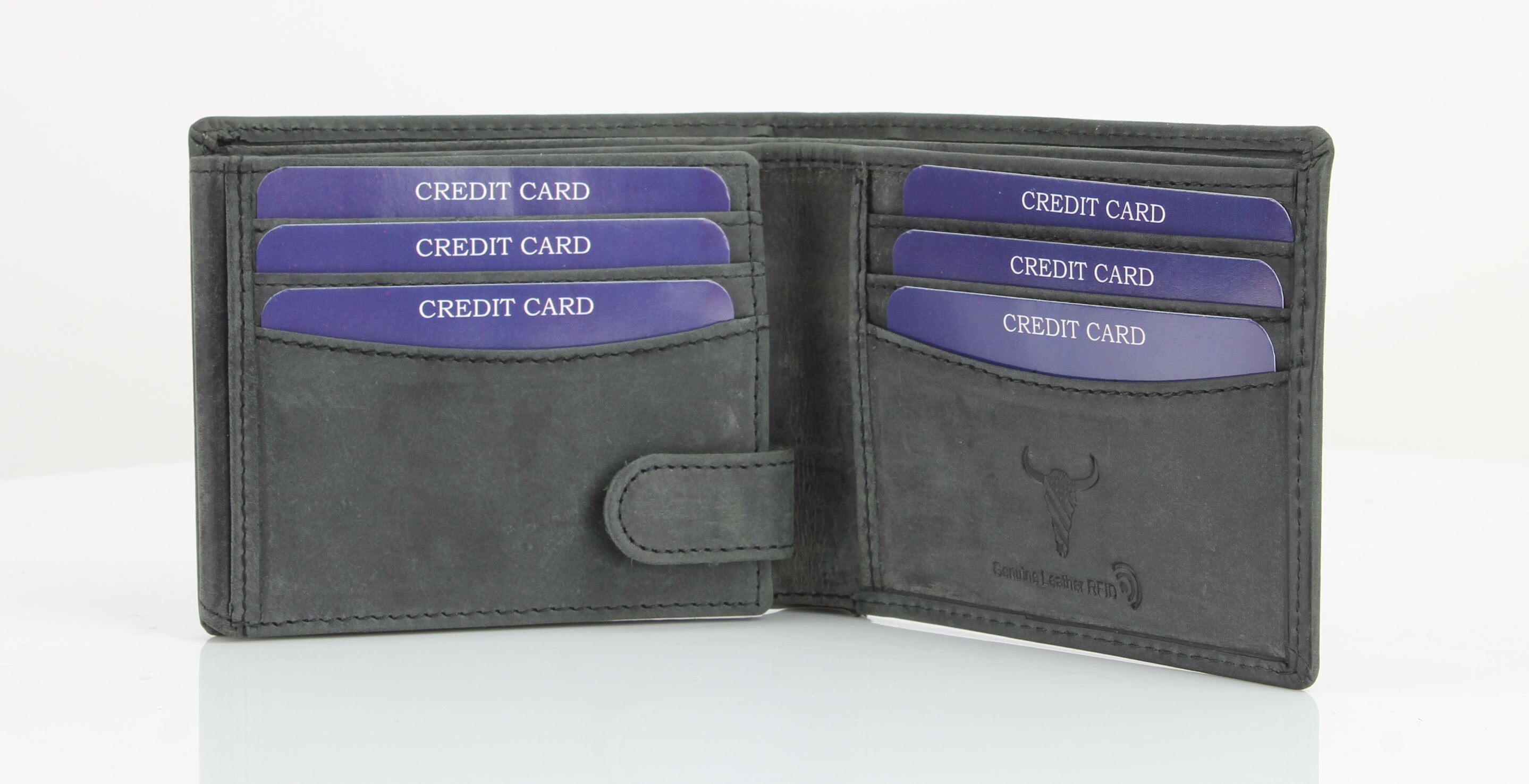 Rivet and Burr's Bird Embossed Bi Fold Wallet, RFID