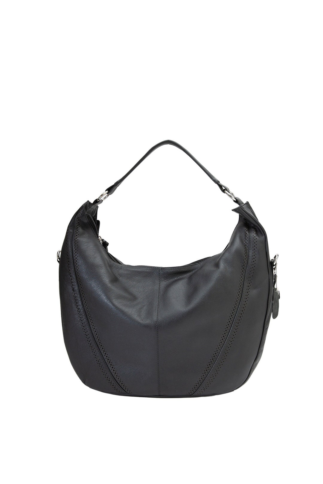 Leather Crossbody Hobo Bag Minimalist Leather Purse Large Etsy