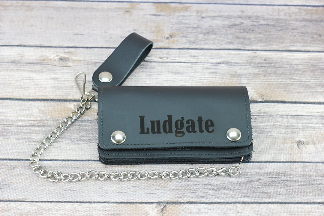 Wallets for Men Leather,wallet Chain Custom,biker Wallet,black Wallet for  Men,personalized Gift for Dad From Daughter 