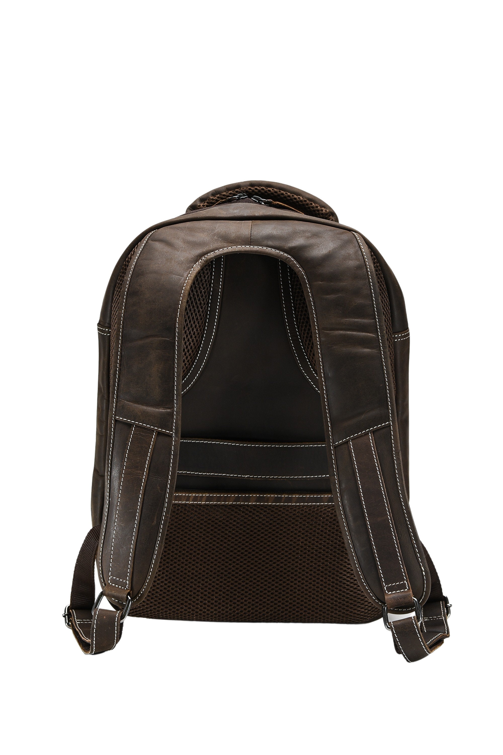 Distressed Brown Leather Backpack Hunter Leather Bag Etsy