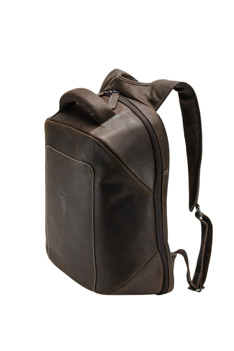 Distressed Brown Leather Backpack Hunter Leather Bag Etsy