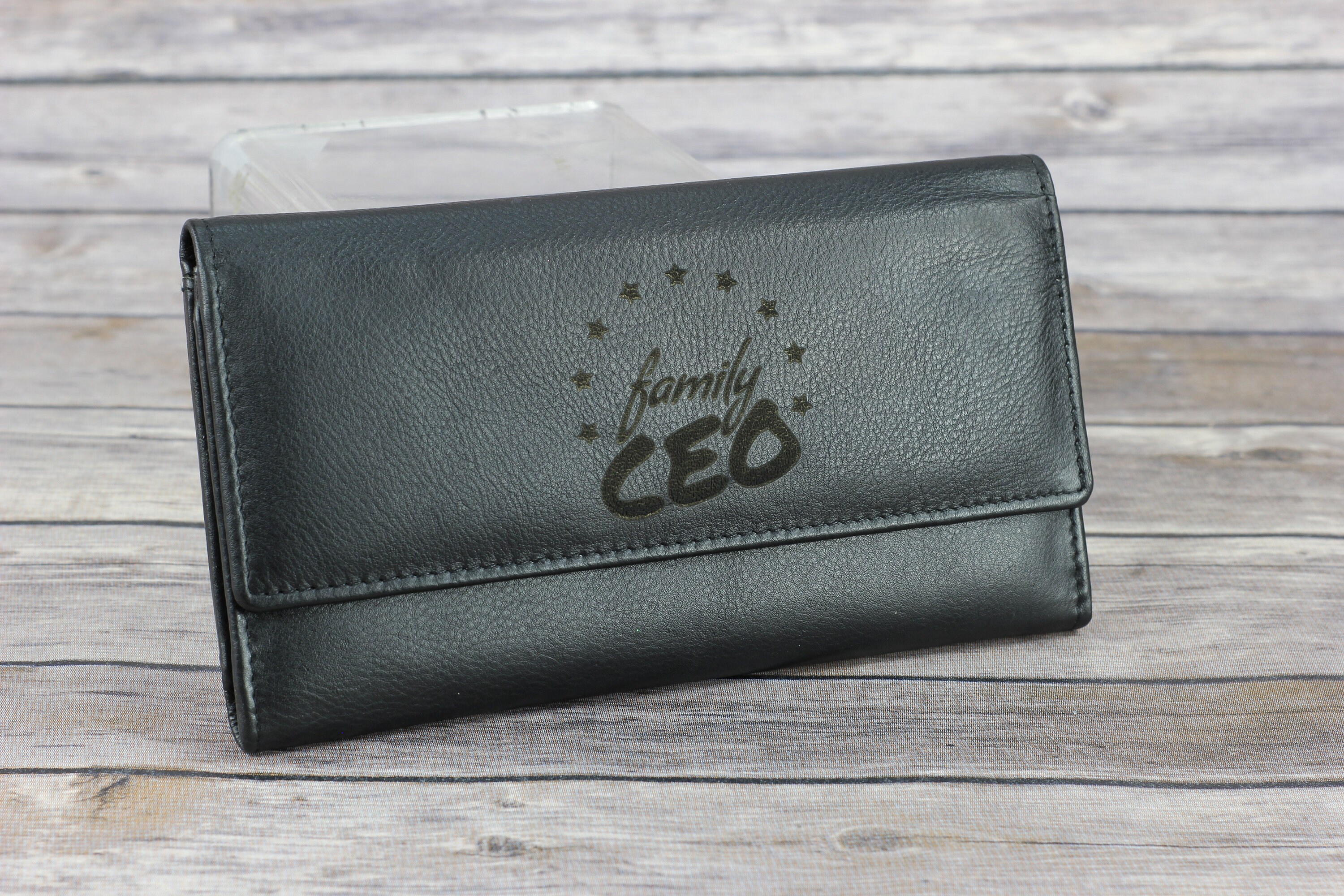 Funny Quote women's leather wallet laser engraved snap Etsy