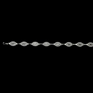 Western Metal Concho Belt: Etched Oval Design, Adjustable Rodeo Fashion