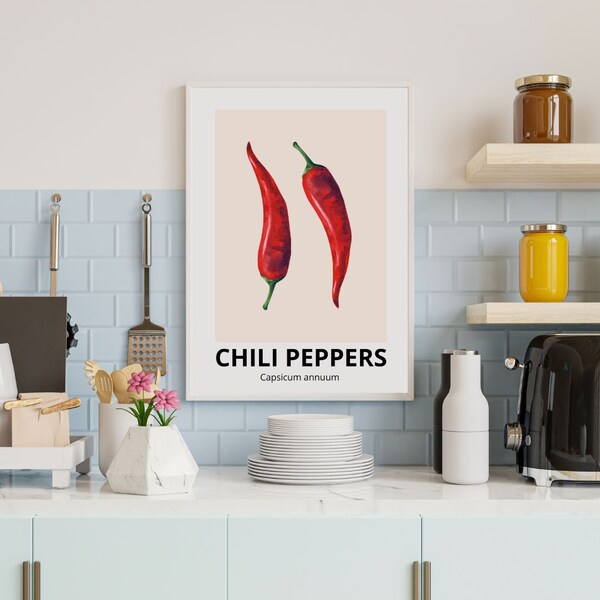 Modern Kitchen Poster - Chili Pepper - Digital Download