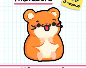 PNGTuber Hamster, Kawaii Animal Vtuber Model for Twitch Streamers