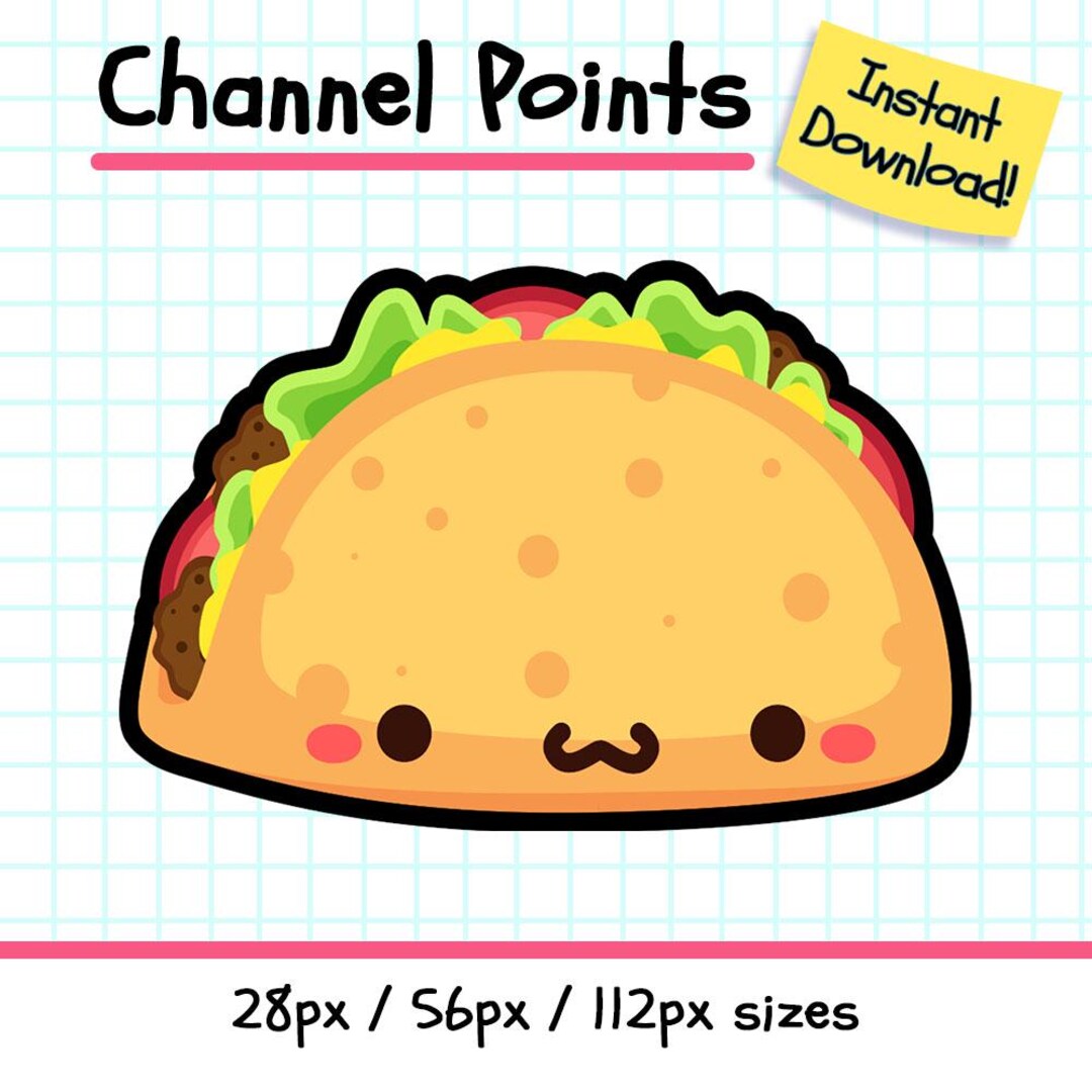 Twitch Taco Channel Point, Cute Food Twitch Streamer Channel Points - Etsy