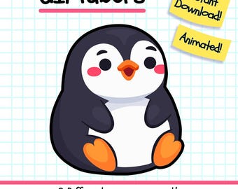 Giftuber Penguin, Veadotube Reactive Vtuber Model for Twitch Streamers