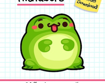 Frosch PNGTuber, Kawaii Kröte Vtuber Model für Twitch Streamer