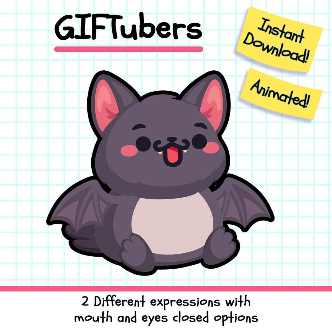 Giftuber Bat, Veadotube Reactive Vtuber Model for Twitch Streamers - Etsy