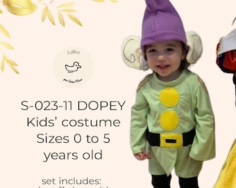 DOPEY  ~ baby or toddler unisex dwarf costume MADE to ORDER