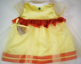 DAISY ~ baby girl princess yellow dress Super Mario toddler costume  MADE to ORDER