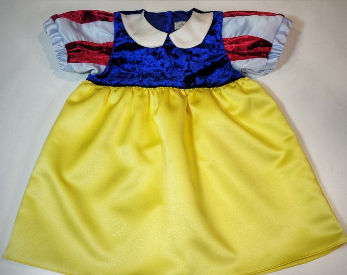 SNOW WHITE ~ princess dress for baby girl or toddler costume handmade to ORDER