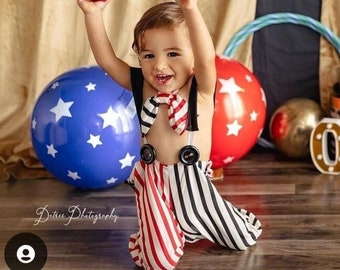 CIRCUS ~ boy girl baby clown circus costume outfit top hat bow tie  MADE to ORDER