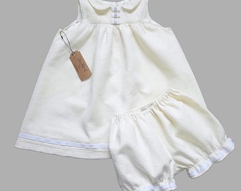 White baby outfit, toddler special occasion fancy dress, flower girl, baptism etc. MADE to ORDER