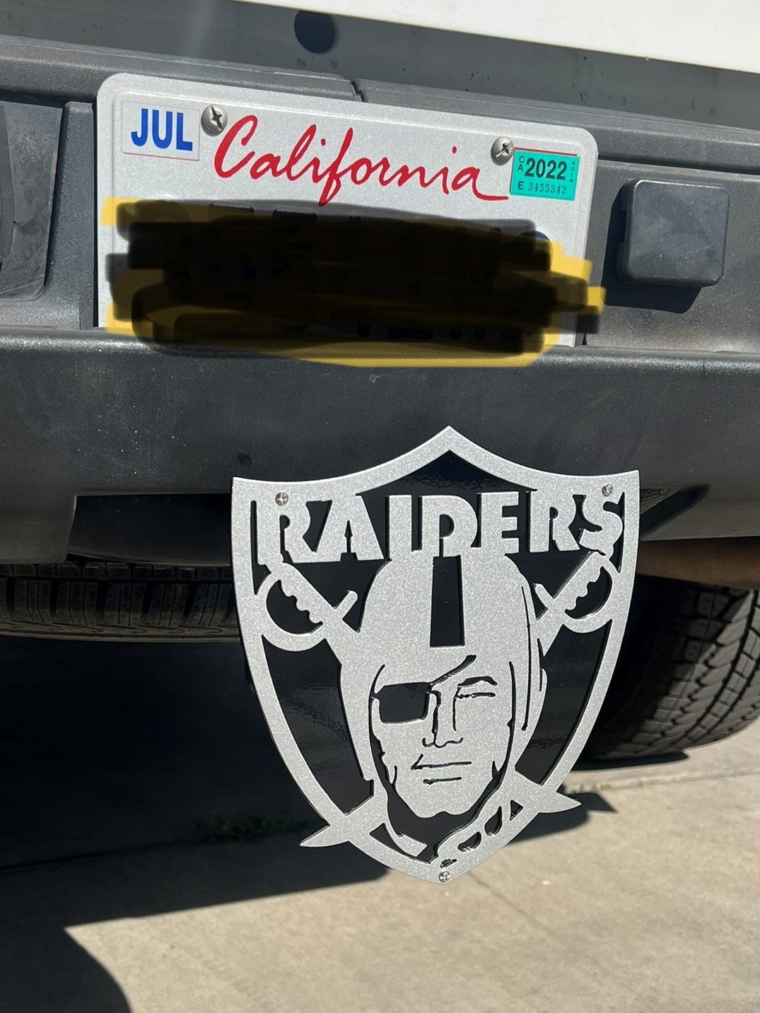 Raiders Tow Hitch cover