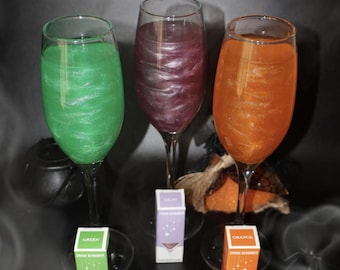 Hocus Pocus Themed Drink Shimmer Trio | Perfect For Prosecco & Cocktails | 35 Servings | 3 x 4g Bottle | Made In The UK