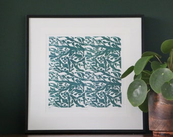 Seaweed [Large Linocut Print]