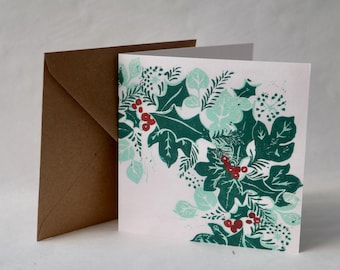 Christmas Foliage - Square Greetings Card