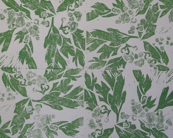 Hawthorn Blossom [Large Linocut Print]