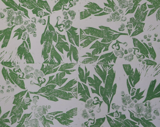 Hawthorn Blossom [Large Linocut Print]