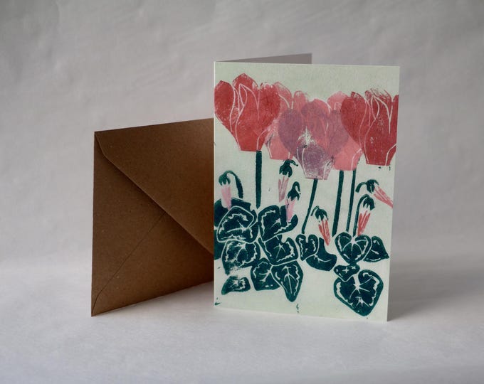 Cyclamen - A6 Greetings Card